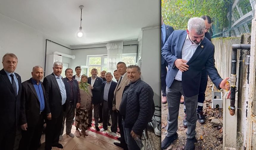 YENİCE'DE İLKGELMEZ SEMTİ'NE DOĞALGAZ VERİLDİ