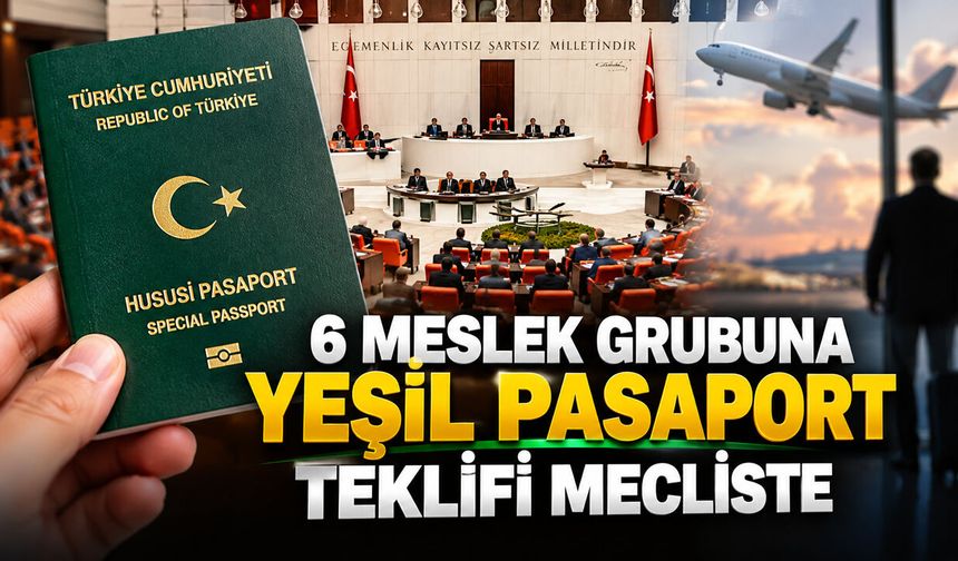 6 MESLEK GRUBUNA YEŞİL PASAPORT TEKLİFİ MECLİSTE