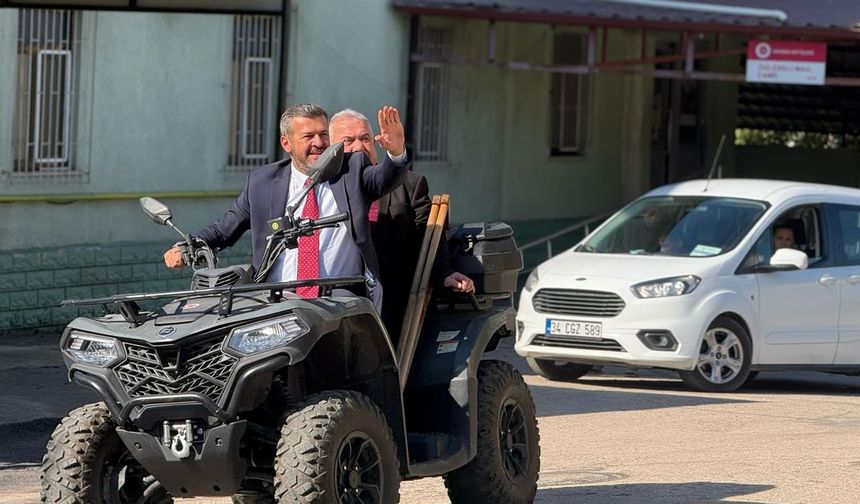 BAŞKAN ÇETİNKAYA'DAN ATV İLE ÖĞLEBELİ TURU