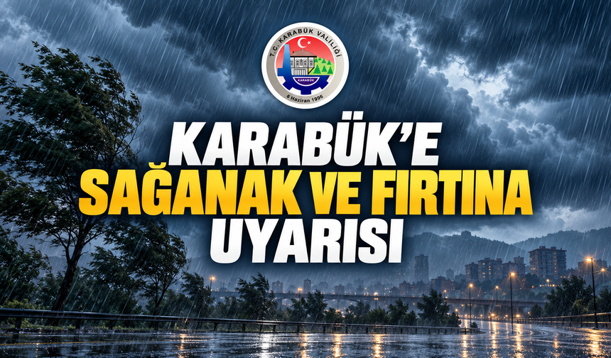 KARABÜK VALİLİĞİNDEN SAĞANAK VE FIRTINA UYARISI