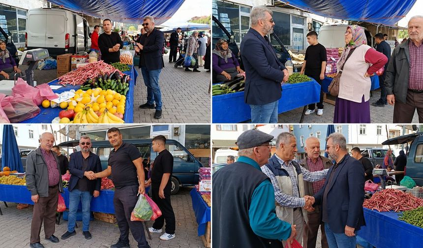 KARAKAŞ PAZARA İNDİ, TALEPLERİ YERİNDE DİNLEDİ