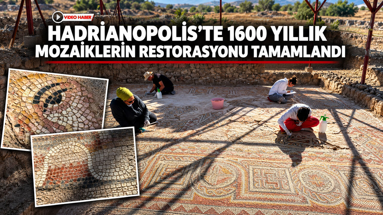 HADRİANOPOLİS’TE 1600 YILLIK MOZAİKLERİN RESTORASYONU TAMAMLANDI
