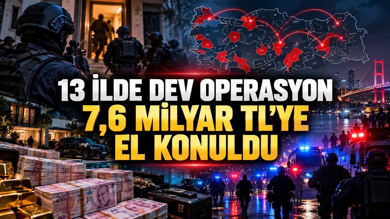 13 İLDE DEV OPERASYON 7,6 MİLYAR TL'YE EL KONULDU