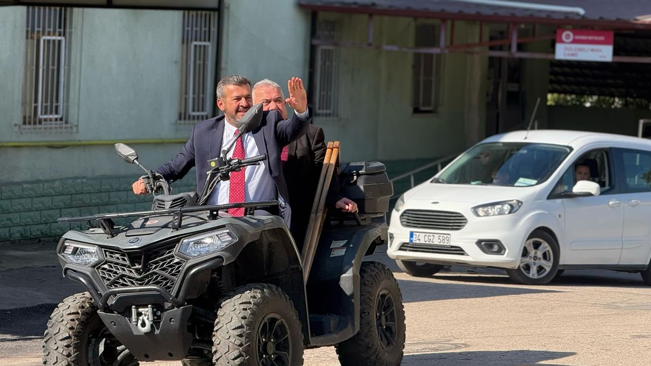 BAŞKAN ÇETİNKAYA'DAN ATV İLE ÖĞLEBELİ TURU
