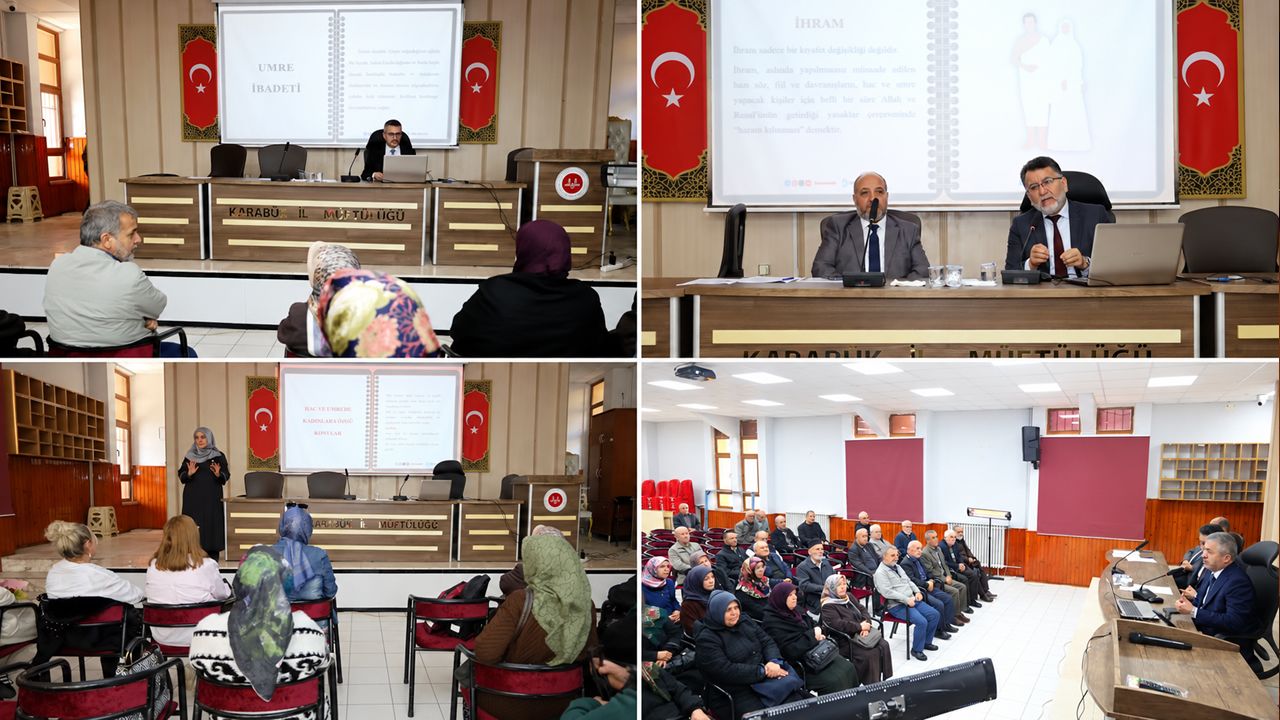 KARABÜK'TE UMRE YOLCULARINA EĞİTİM SEMİNERİ