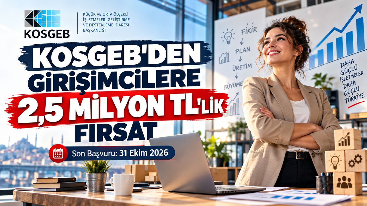 KOSGEB'DEN GİRİŞİMCİLERE 2,5 MİLYON TL'LİK FIRSAT